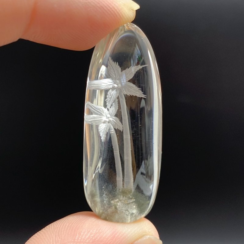 3 Pieces Beautiful Tree Garden Quartz Inner Scene Carving -Wholesale Crystals