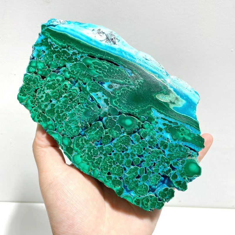 3 Pieces High Quality Chrysocolla Mixed Malachite Slab Specimen 7 - Wholesale Crystals