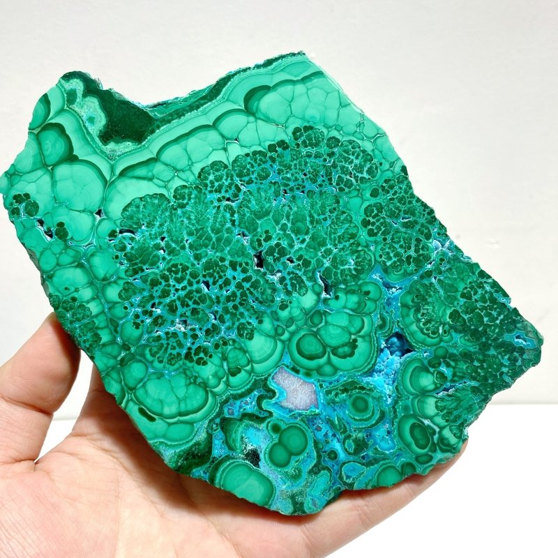 3 Pieces High Quality Chrysocolla Mixed Malachite Slab Specimen - Wholesale Crystals