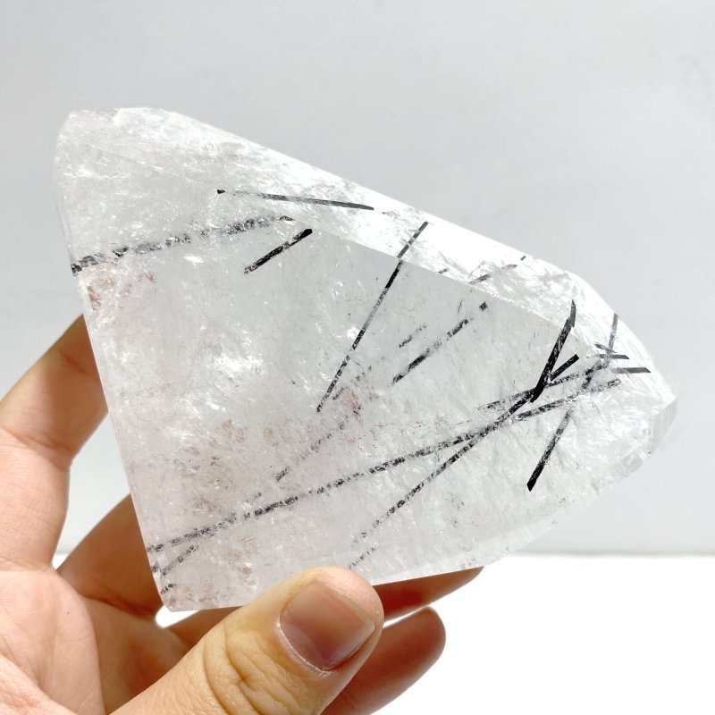 3 Pieces High Quality Clear Quartz With Black Tourmaline Free Form - Wholesale Crystals