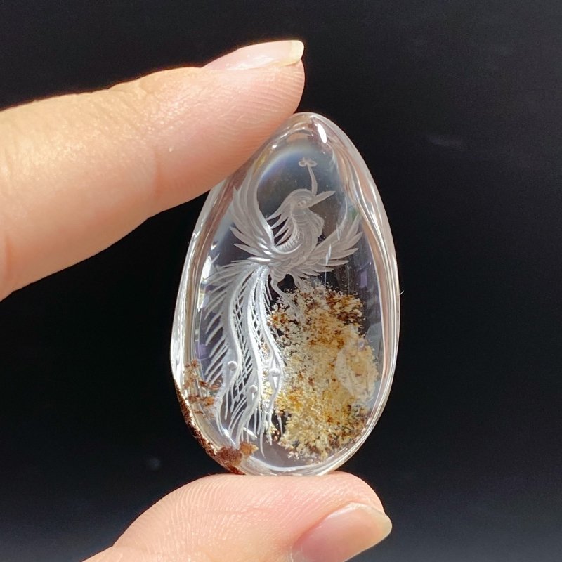 3 Pieces Phoenix Garden Quartz Inner Scene Carving -Wholesale Crystals