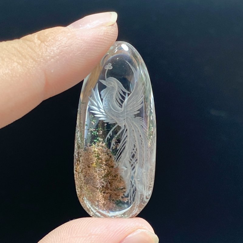 3 Pieces Phoenix Garden Quartz Inner Scene Carving -Wholesale Crystals