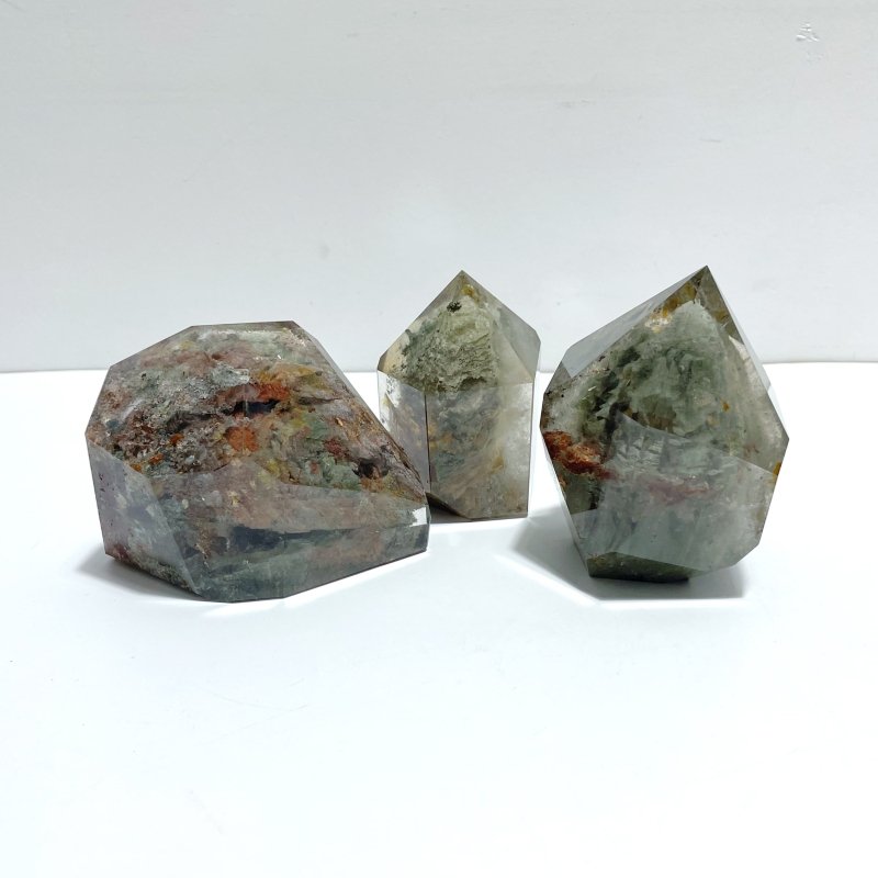3 Pieces Polished Garden Quartz Tower Points - Wholesale Crystals
