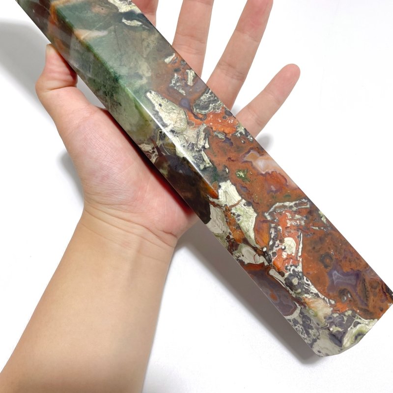 3 Pieces Tall China Agate Tower Point - Wholesale Crystals