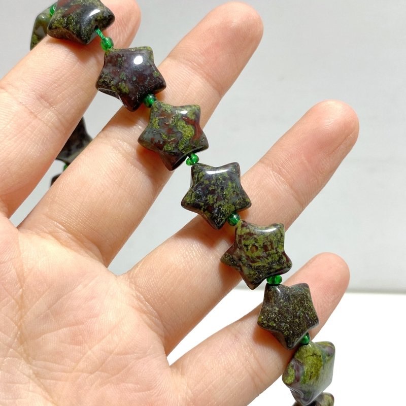 3 Types 1.5CM Drilled Star DIY Beads Strands Wholesale Dragon Blood Stone Labradorite - Wholesale Crystals