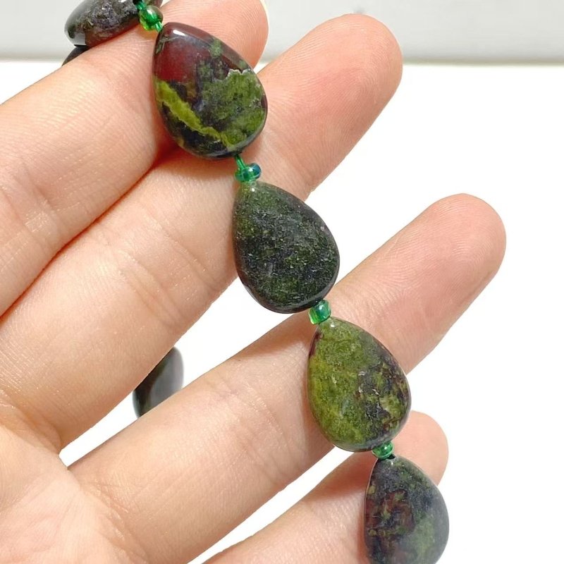 3 Types Mini Drilled Waterdrop Shape DIY Beads Strands Wholesale Dragon Blood Stone Labradorite - Wholesale Crystals