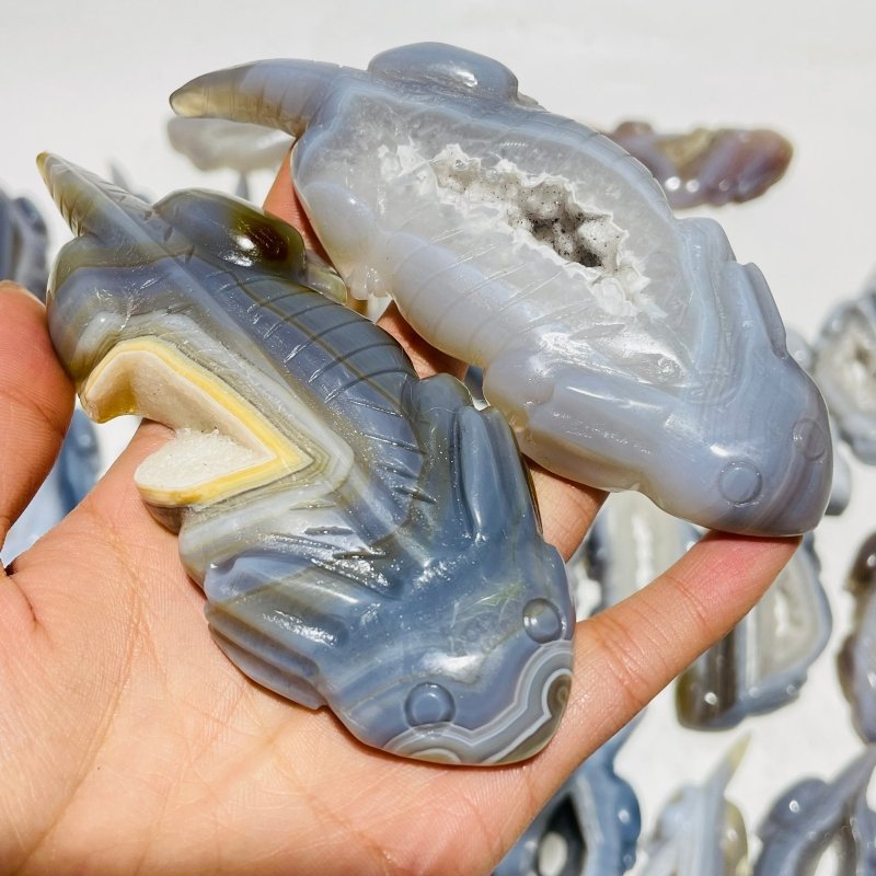 30 Pieces Druzy Geode Agate Giant Salamander Carving -Wholesale Crystals