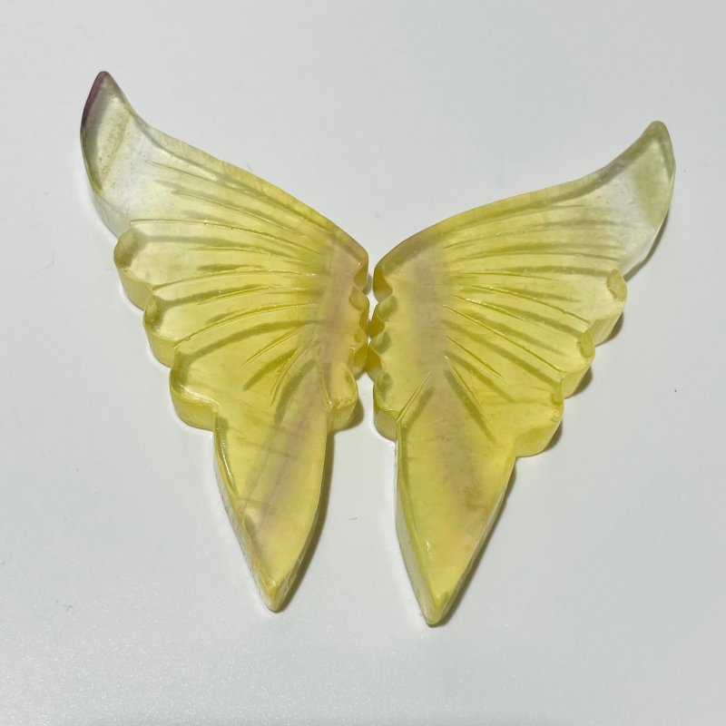 31 Pairs Rainbow Fluorite Butterfly Carving (A1BTF) - Wholesale Crystals