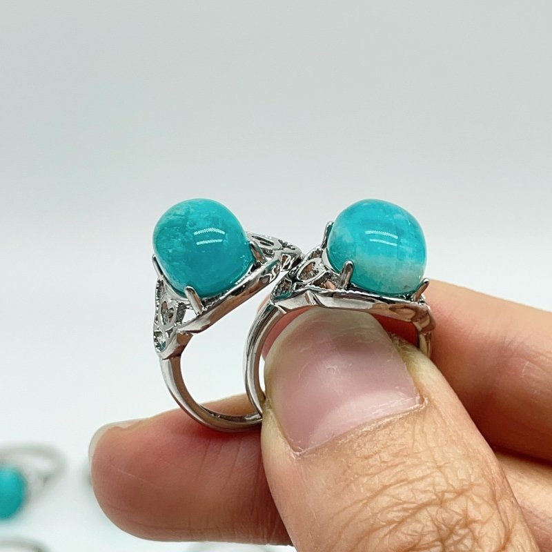 31 Pieces Beautiful Deep Blue Amazonite Ring -Wholesale Crystals
