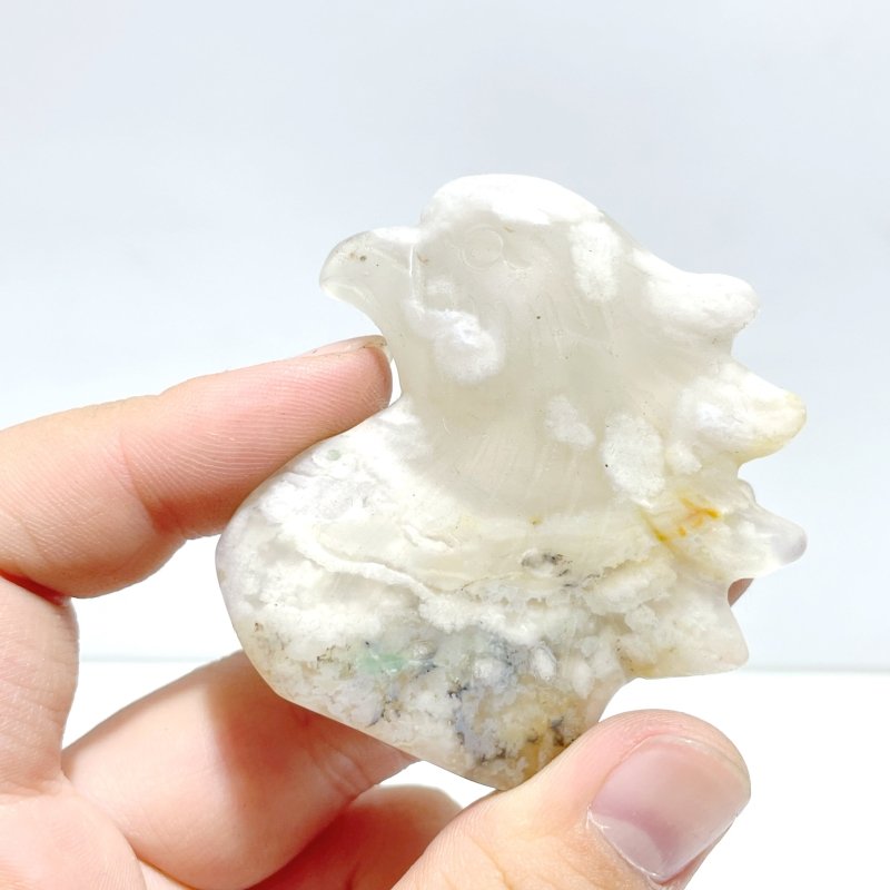 31 Pieces Sakura Flower Agate Eagle Carving - Wholesale Crystals