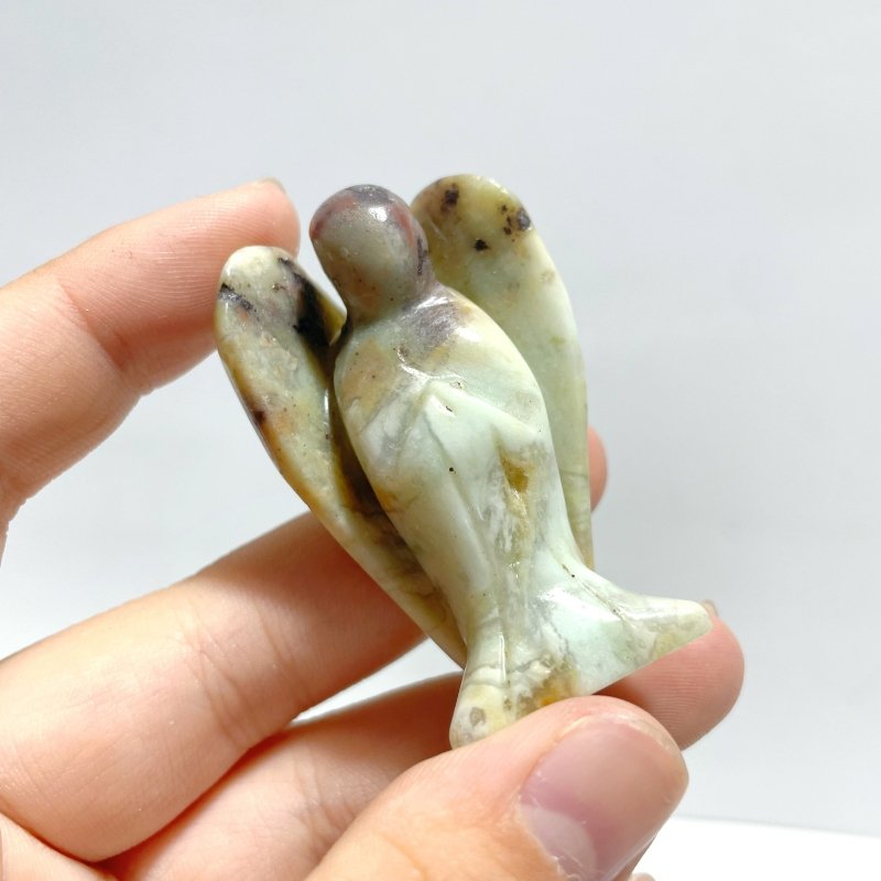 33 Pieces Caribbean Clacite Angel Carving Closeout (defect) - Wholesale Crystals