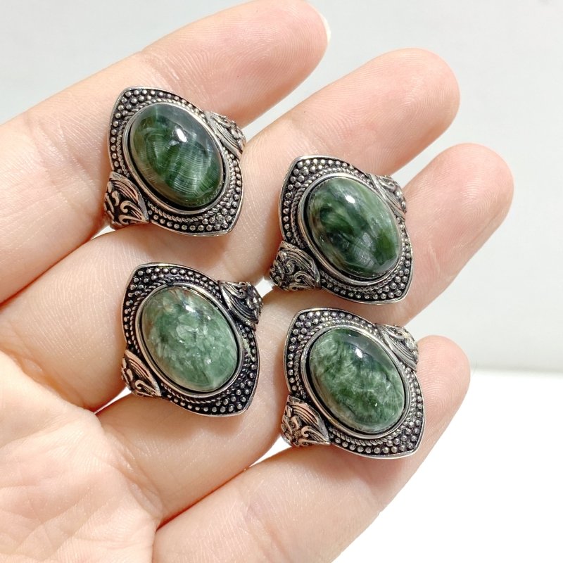 34 Pieces Seraphinite Ring - Wholesale Crystals