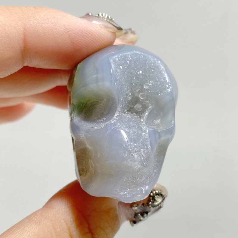 36 Pieces Moss Agate Skull Carving Closeout -Wholesale Crystals