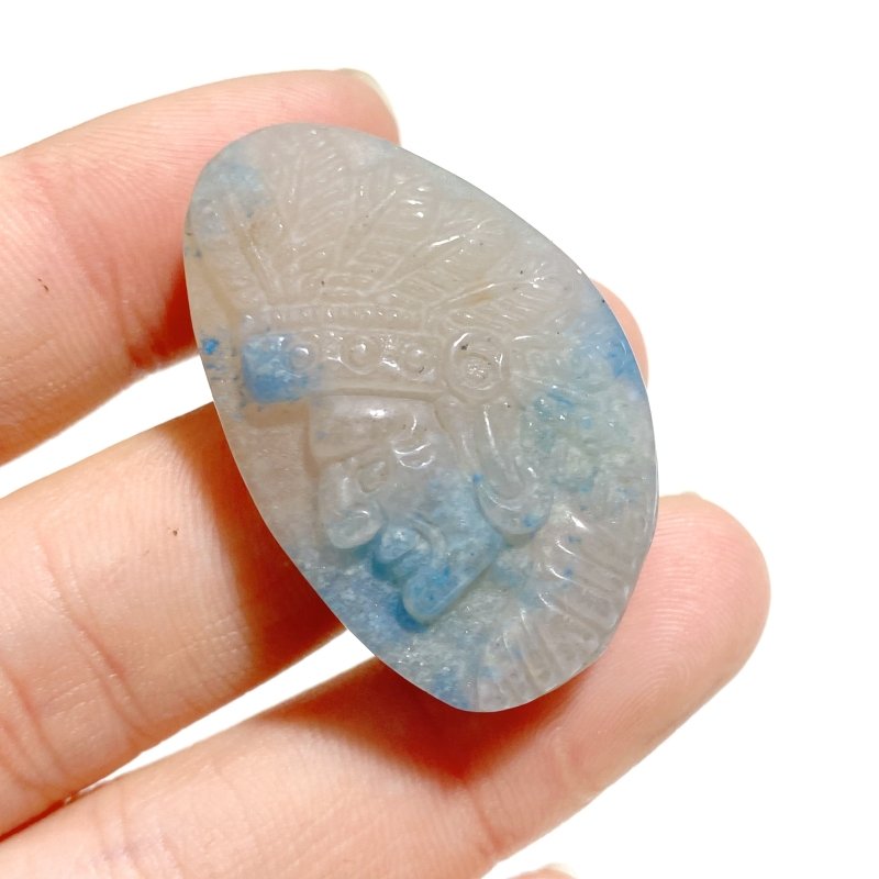 36 Pieces Trolleite Stone Indians Avatar Carving Clearance - Wholesale Crystals