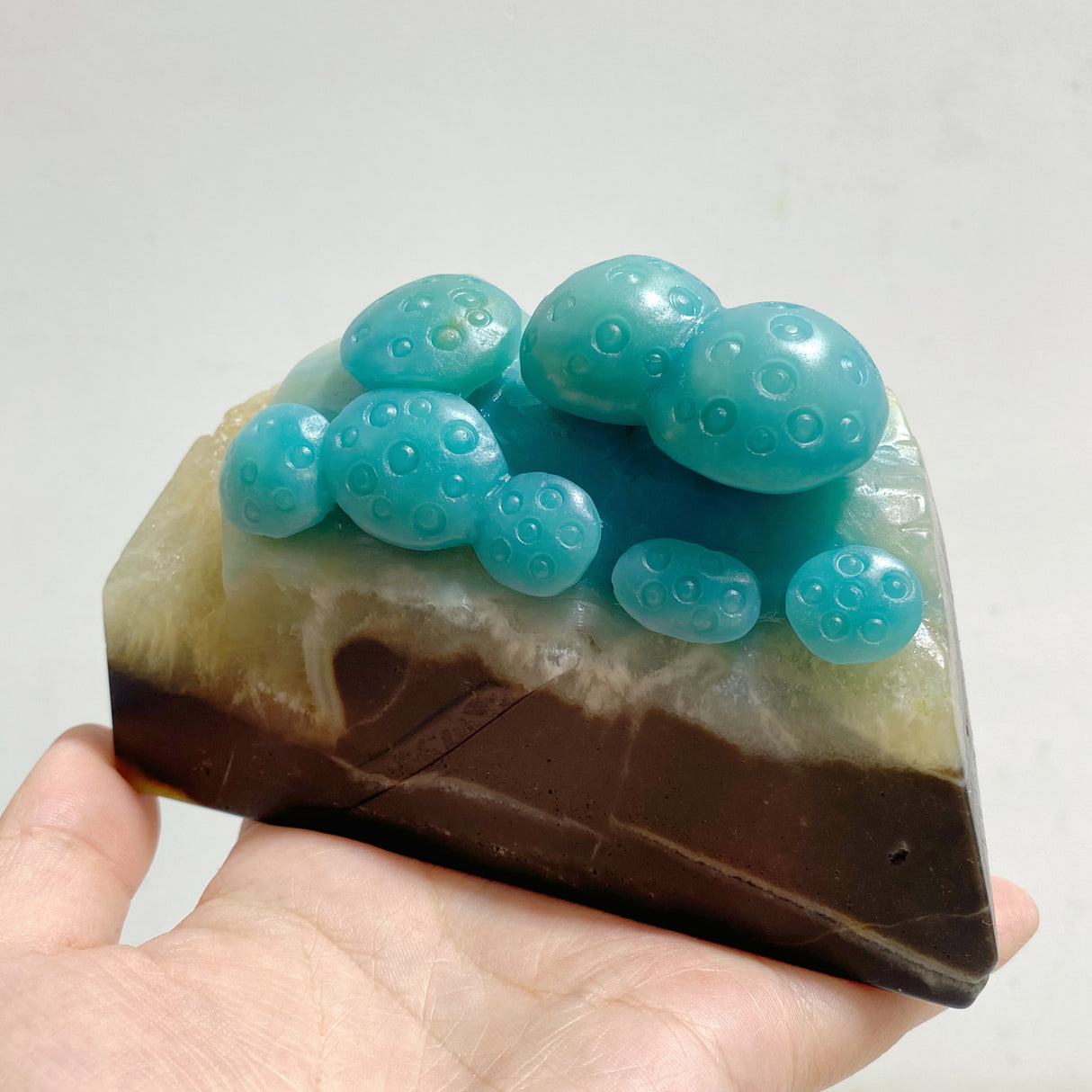 2 Pieces Caribbean Calcite Carving