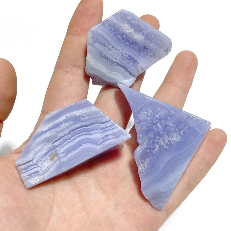 37 Pieces Beautiful Blue Lace Agate Free Form Mixed Size - Wholesale Crystals