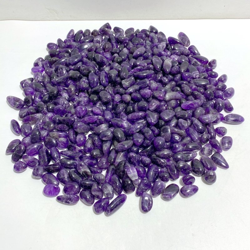 3.87kg Chevron Amethyst Tumbled Stone(Defect) -Wholesale Crystals