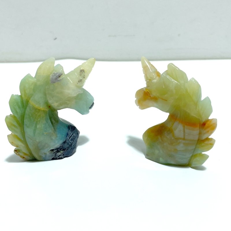 39 Pieces Small Caribbean Calcite Unicorn Carving - Wholesale Crystals