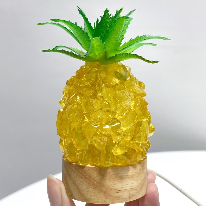 4 Color Pineapple LED Table Lamp Decorations Amethyst Agate - Wholesale Crystals