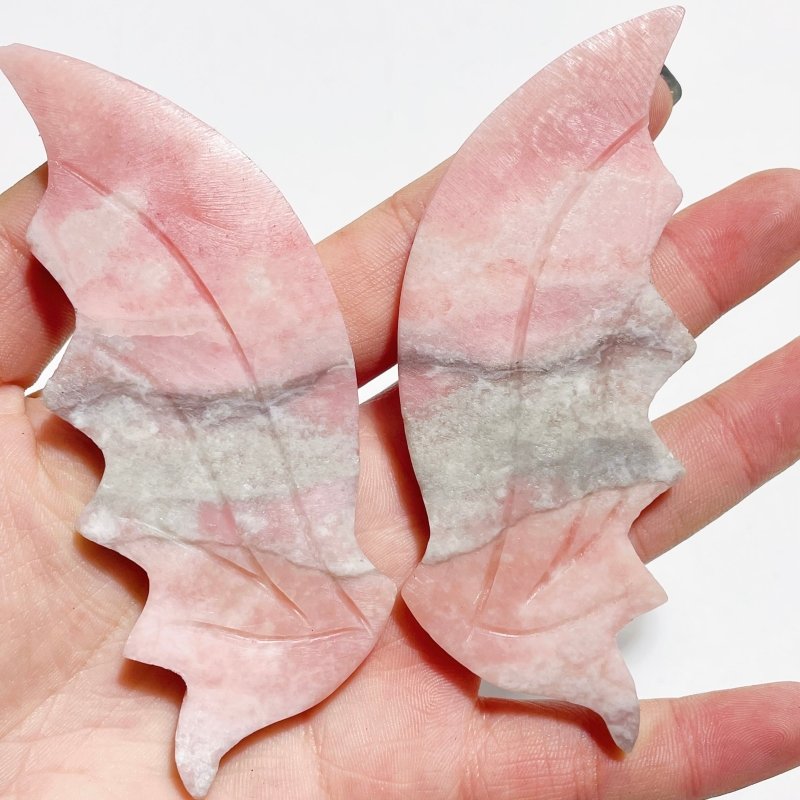 4 Pairs Pink Opal Flying Dragon Wing With Stand - Wholesale Crystals
