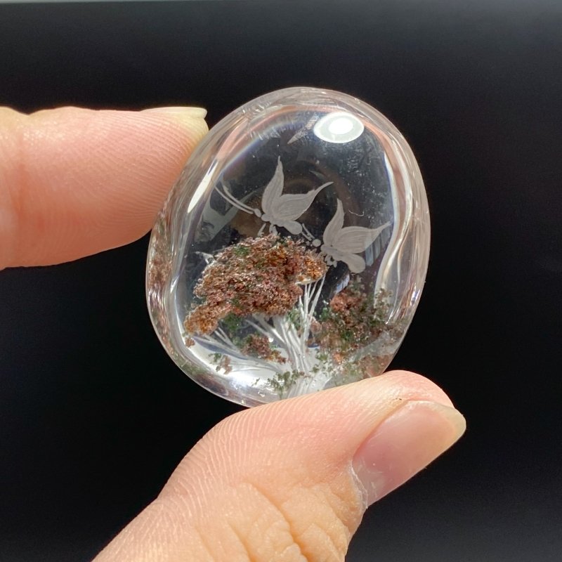 4 Pieces Butterfly Garden Quartz Inner Scene Carving -Wholesale Crystals
