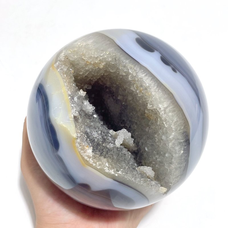 4 Pieces Geode Druzy Agate Spheres Ball - Wholesale Crystals