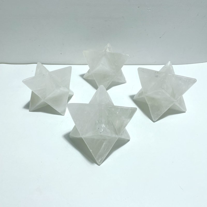 4 Pieces Large Clear Quartz Merkaba - Wholesale Crystals