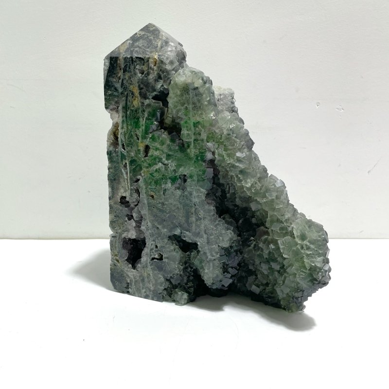 4 Pieces Large Cutting Fluorite Mineral Geode Cubes Specimen Tower Point - Wholesale Crystals