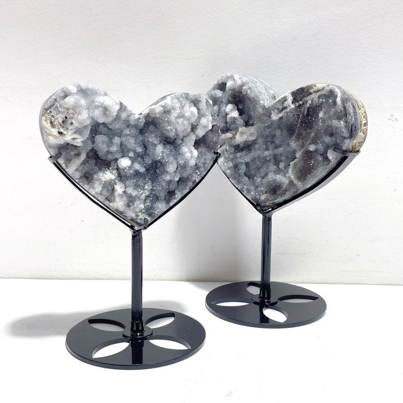 4 Pieces Sphalerite Heart With Stand - Wholesale Crystals