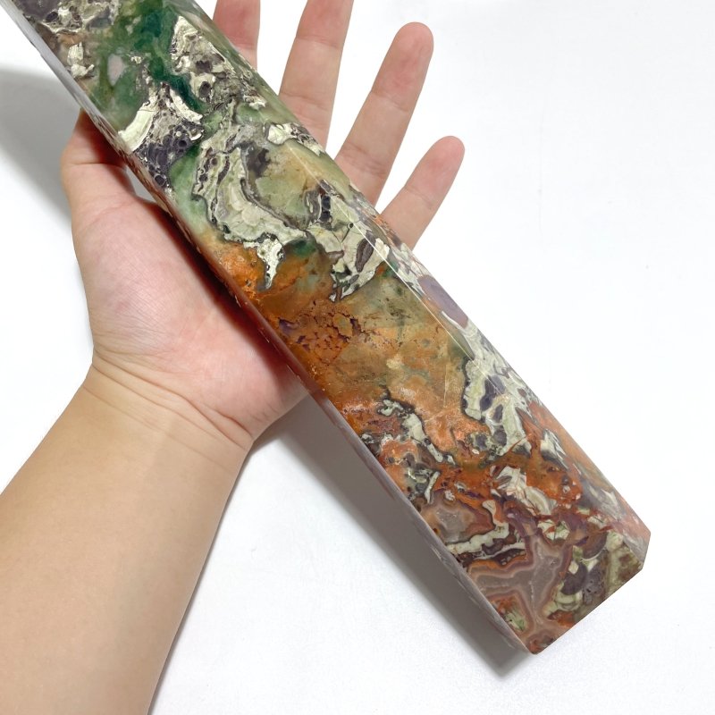 4 Pieces Tall China Agate Tower Point - Wholesale Crystals