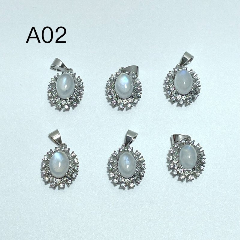 4 Styles Moonstone Pendant Wholesale - Wholesale Crystals