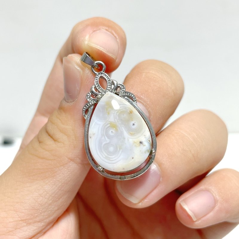 40 Pieces Vein Ocean Japser Pendant - Wholesale Crystals