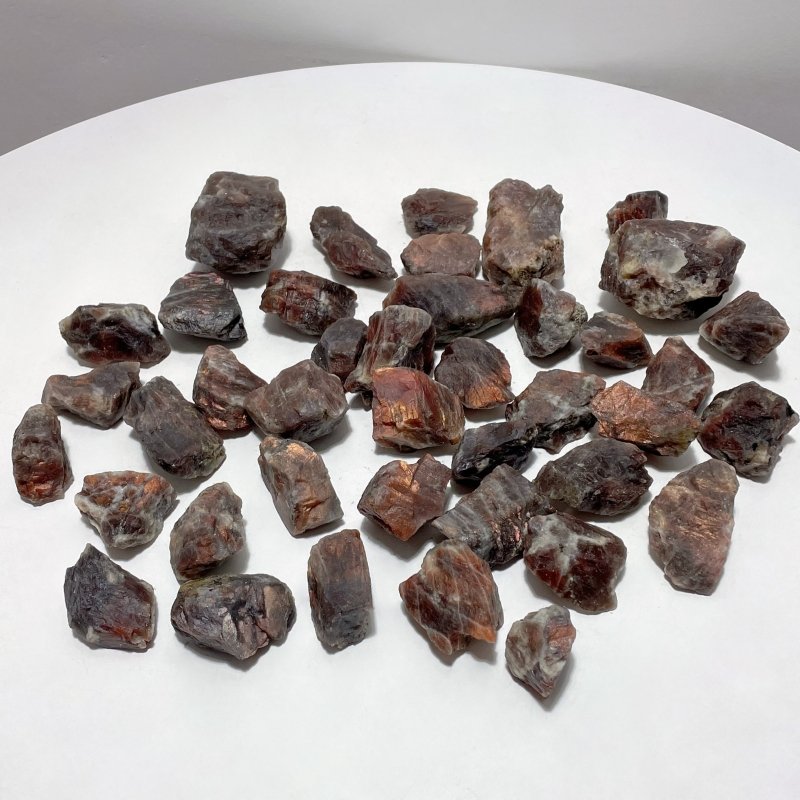 41 Pieces High Quality Sunstone Raw Stone Specimen - Wholesale Crystals