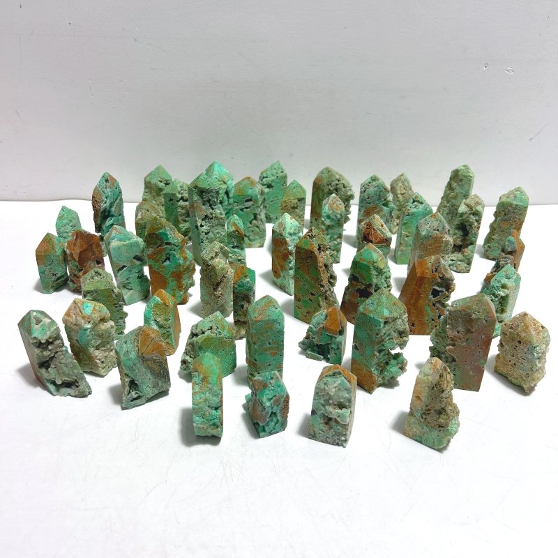 48 Pieces Indonesia Turquoise Druzy Geode Tower Points - Wholesale Crystals