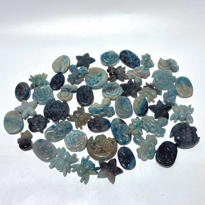48 Pieces Trolleite Stone Mixed Animals Carving -Wholesale Crystals