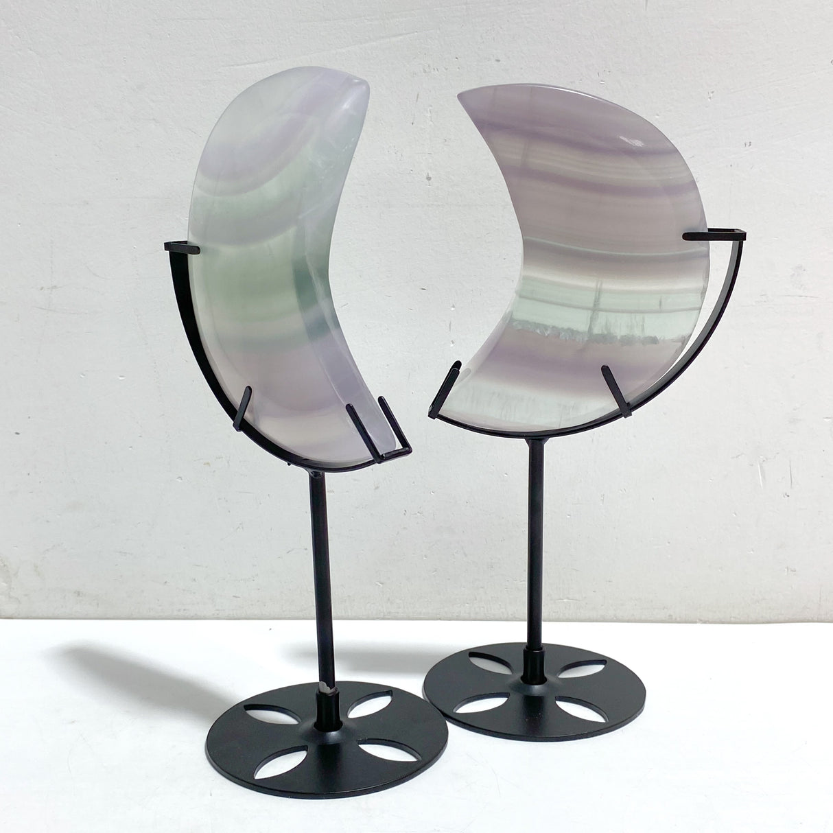 Fluorite Moon Carving With Stand Wholesale