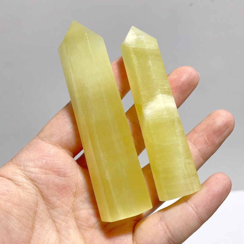 5 - 9CM Yellow Calcite Tower Point Wholesale - Wholesale Crystals