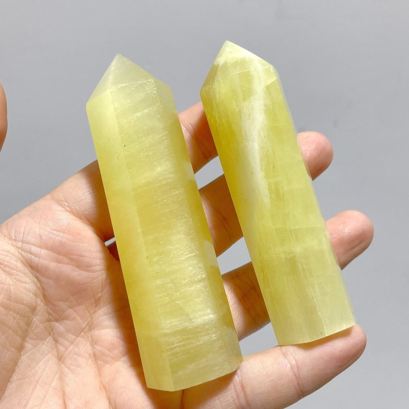 5 - 9CM Yellow Calcite Tower Point Wholesale - Wholesale Crystals