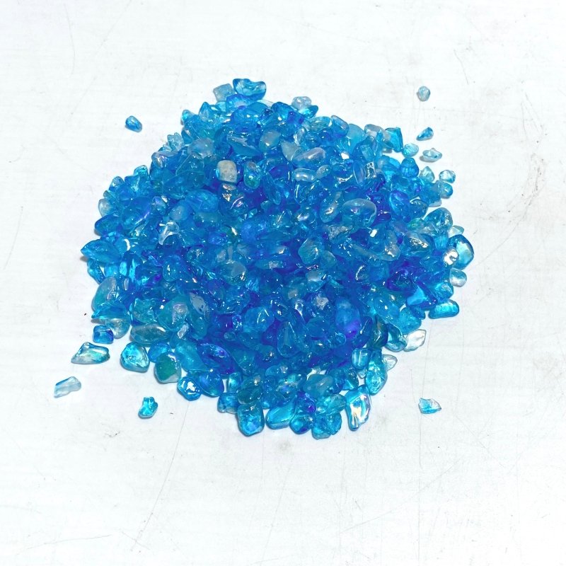 5 Colors Aura Clear Quartz Gravel Chips Wholesale - Wholesale Crystals