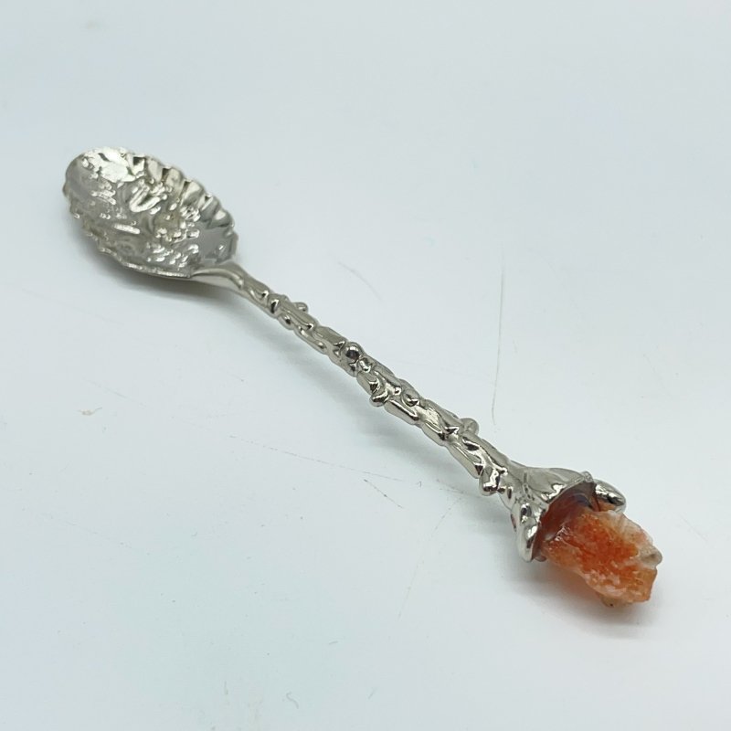 5 Colors Coffee Spoon With Sunstone Raw Stone Wholesale -Wholesale Crystals