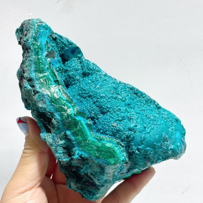 5 Pieces Chrysocolla Mixed Malachite Raw Stone Specimen - Wholesale Crystals