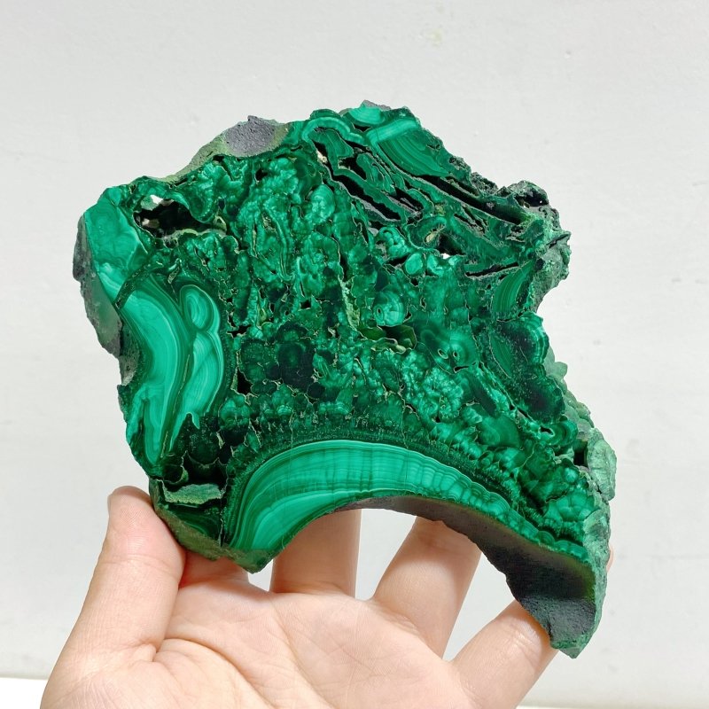 5 Pieces Large Beautiful Malachite Slab - Wholesale Crystals