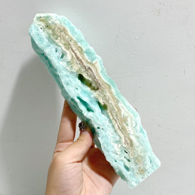 5 Pieces Large Blue Hemimorphite Four-Sided Tower Raw Side -Wholesale Crystals