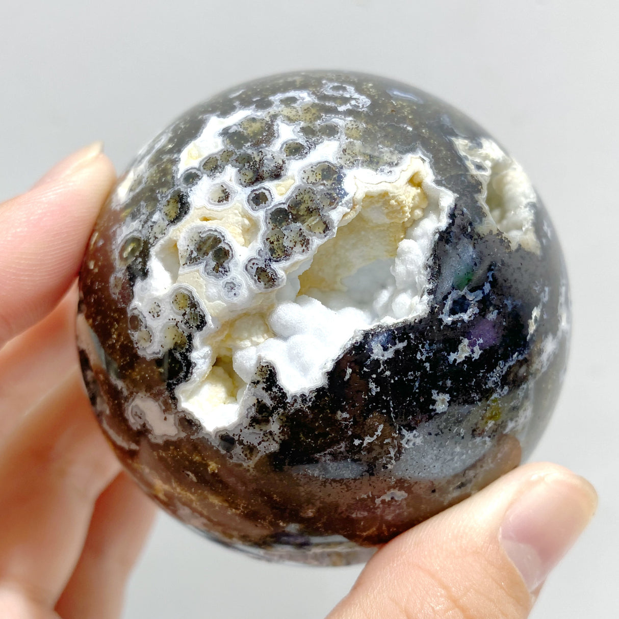 11 Pieces Beautiful Geode Druzy 8th Vein Ocean Jasper Spheres