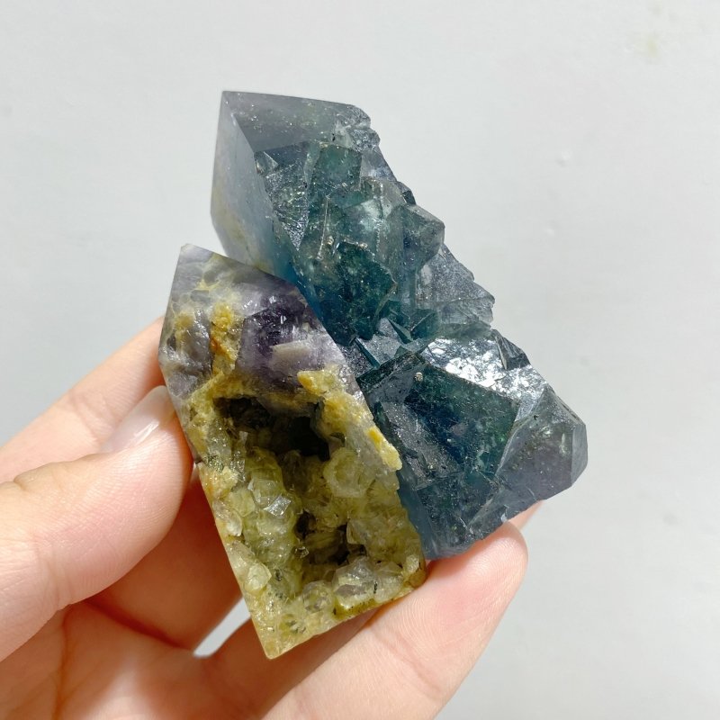 51 Pieces Fluorite Mixed Pyrite Raw Side Tower -Wholesale Crystals