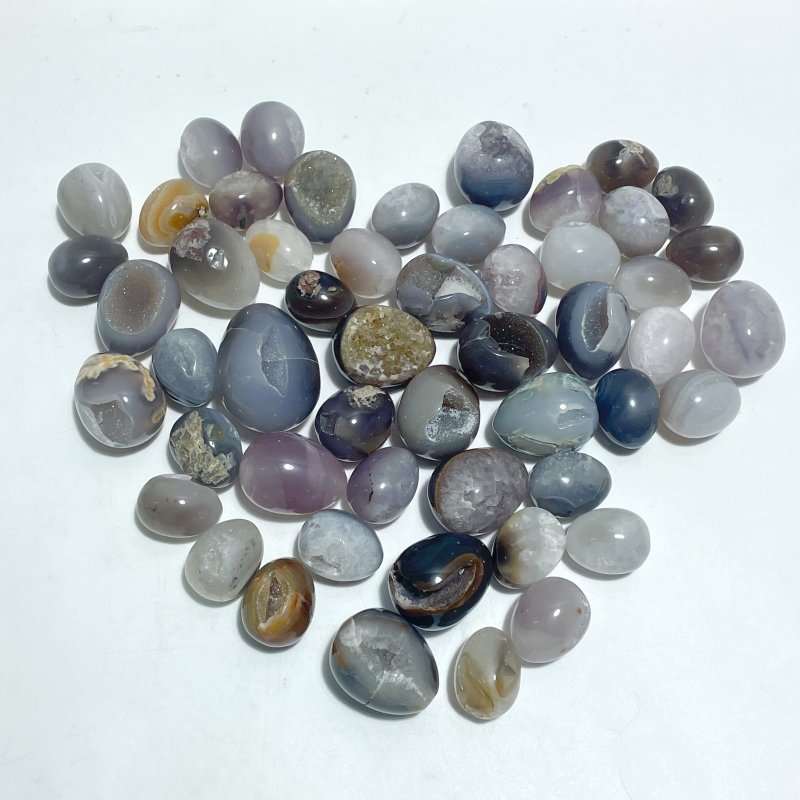 52 Pieces Geode Druzy Agate Eggs - Wholesale Crystals