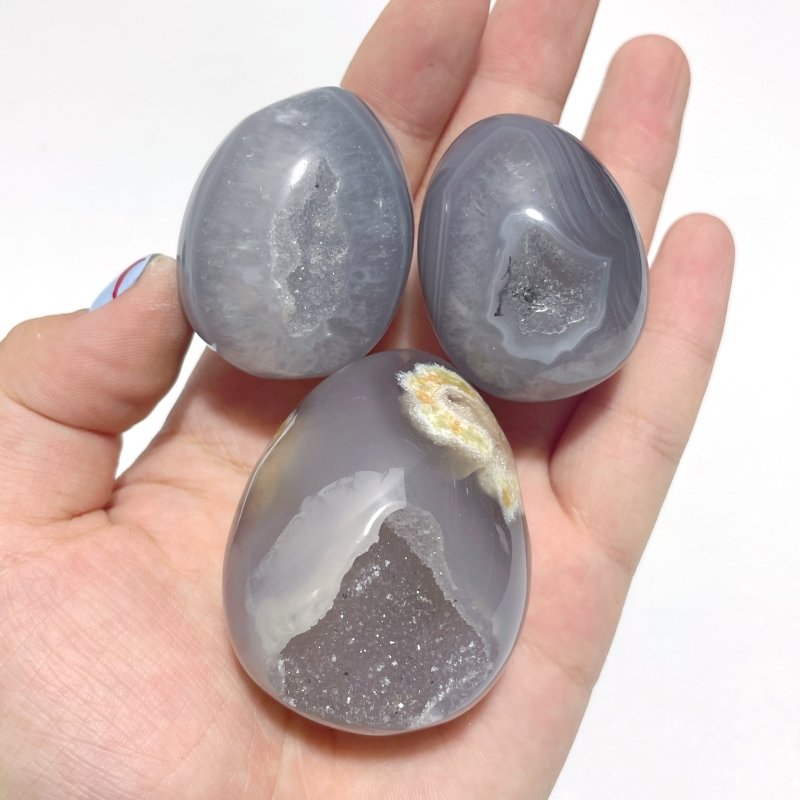 52 Pieces Geode Druzy Agate Eggs - Wholesale Crystals