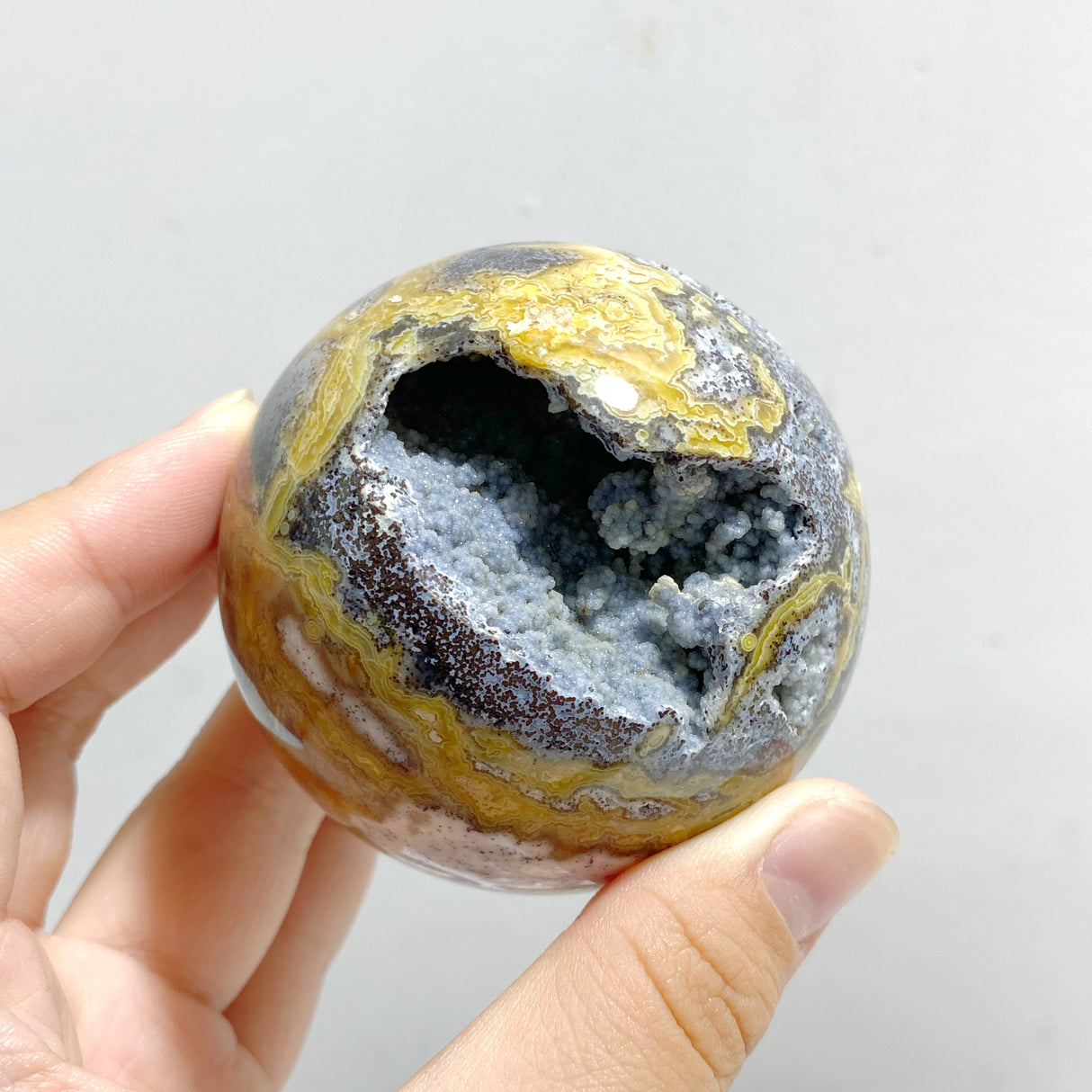 11 Pieces Beautiful Geode Druzy 8th Vein Ocean Jasper Spheres