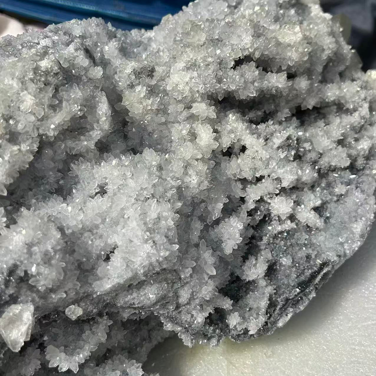 9.4KG Clear Quartz Cluster Mixed Apophyllite Mineral Specimen (Sea Freight Only)