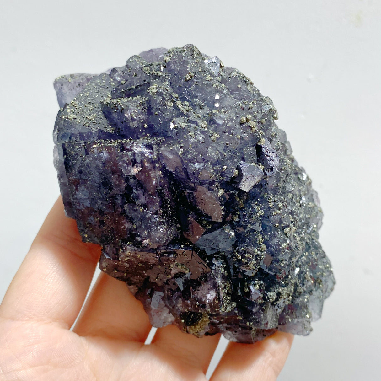 17 Pieces Blue Fluorite Mixed Pyrite Raw Stone